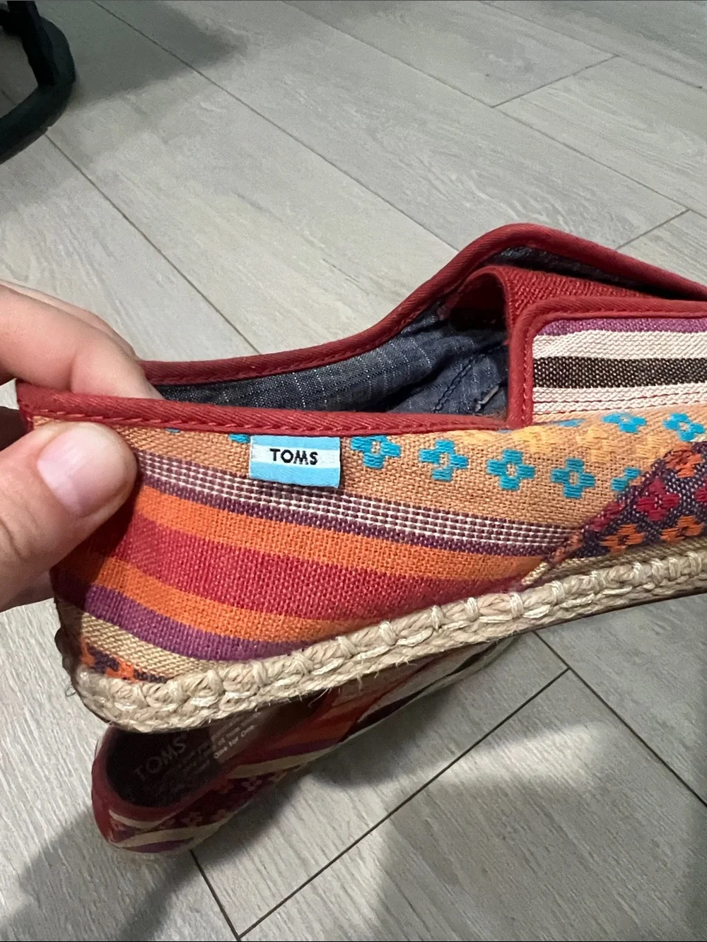 TOMS Multicolor Woven Slip-On Espadrilles - Picture 2 of 11